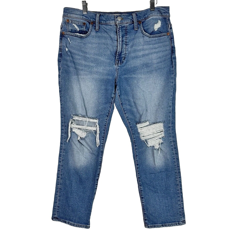 Madewell The Perfect Vintage Jean Women's 31P Petite High Rise Distressed Ripped